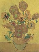 Vincent Van Gogh Still life Vase with Fourteen Sunflowers (nn04) china oil painting reproduction